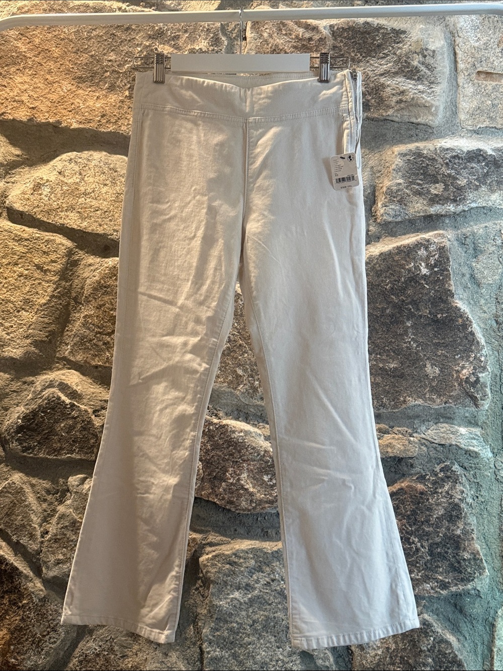 Free People White Wide Leg Jeans